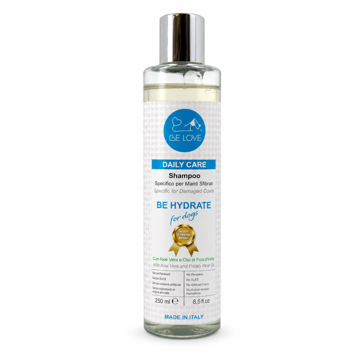 Be Hydrate moisturizing and nourishing dog shampoo specifically for brittle coats